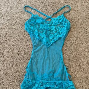 Dreamgirl Teal Lace Chemise